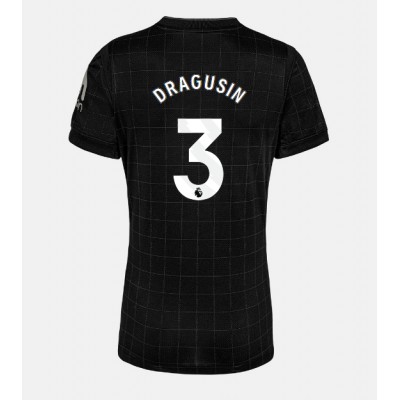 Camiseta Tottenham Hotspur Radu Dragusin #3 Segunda Equipación Replica 2025-26 para mujer mangas cortas Camiseta Tottenham Hotspur Radu Dragusin #3 Segunda Equipación Replica 2025-26 para mujer mangas cortas
